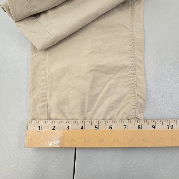 J Jill Tan Genuine Fit Below Waist Cargo Capri Pants Size 4Low Rise Straight Leg - Picture 7 of 12